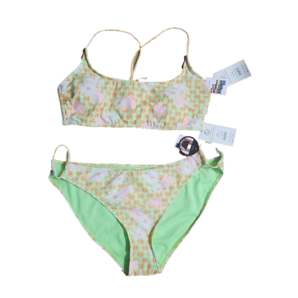 NO Boundaries Green and Yellow Bikini Set